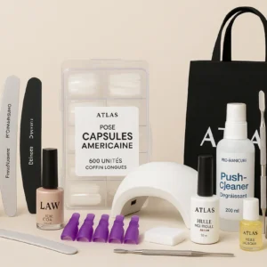 Kit Capsules Américaines Pro – Technique GelX pour Extension d’Ongles